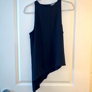 Navy Asymmetric Hem Tank